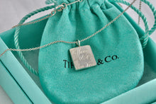 Load image into Gallery viewer, Tiffany &amp; Co. Notes Wavy Square Pendant 17&quot; Necklace
