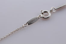 Load image into Gallery viewer, Tiffany &amp; Co. Elsa Peretti Silver Small Open Heart Aquamarine Pendant Necklace
