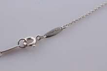 Load image into Gallery viewer, Tiffany &amp; Co. Elsa Peretti Silver Small Open Heart Aquamarine Pendant Necklace
