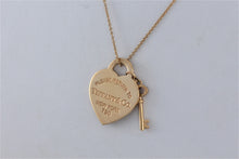 Load image into Gallery viewer, Return To Tiffany &amp; Co. 18K Gold Heart Charm Mini Key Pendant Necklace
