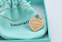 Load image into Gallery viewer, Return To Tiffany &amp; Co. 18K Gold Heart Charm Mini Key Pendant Necklace

