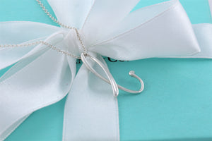 Tiffany & Co. Elsa Peretti Silver Alphabet Letter "B" Pendant Necklace