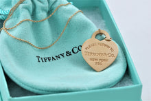 Load image into Gallery viewer, Return To Tiffany &amp; Co. 18K Gold Heart Charm Mini Key Pendant Necklace
