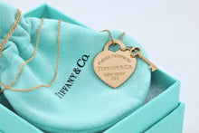 Load image into Gallery viewer, Return To Tiffany &amp; Co. 18K Gold Heart Charm Mini Key Pendant Necklace
