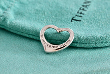 Load image into Gallery viewer, Tiffany &amp; Co. Elsa Peretti Silver Small Open Heart 16mm Pendant
