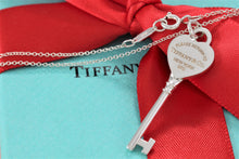 Load image into Gallery viewer, Return To Tiffany &amp; Co. Silver Heart Key Pendant 16&quot; Necklace

