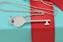 Load image into Gallery viewer, Return To Tiffany &amp; Co. Silver Heart Key Pendant 16&quot; Necklace
