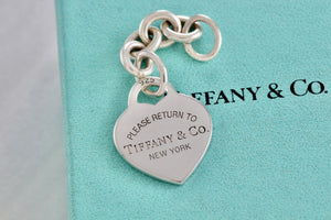 Return To Tiffany & Co. Silver Dangle Standard Replacement Heart Charm Extension