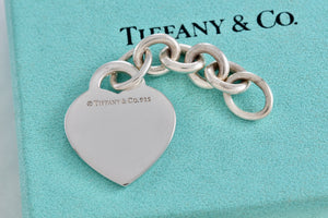 Return To Tiffany & Co. Silver Dangle Standard Replacement Heart Charm Extension