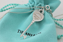 Load image into Gallery viewer, Return To Tiffany &amp; Co. Silver Heart Key Pendant 16&quot; Necklace
