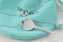 Load image into Gallery viewer, Return To Tiffany &amp; Co. Silver Heart Key Pendant 16&quot; Necklace
