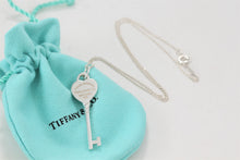 Load image into Gallery viewer, Return To Tiffany &amp; Co. Silver Heart Key Pendant 16&quot; Necklace
