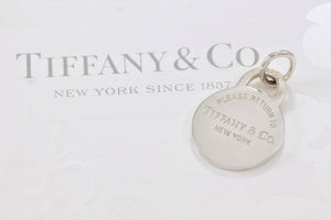 Please Return to Tiffany & Co. Silver  Replacement Circle Charm Pendant