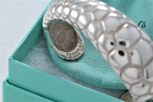 Load image into Gallery viewer, Tiffany &amp; Co. Nature Silver Crocodile Texture Cuff Bracelet
