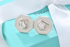 Tiffany & Co. Mens Silver  ''Maker of Excellence'' Octagon Cup Cufflinks