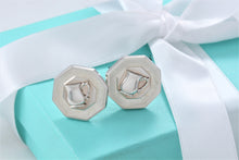 Load image into Gallery viewer, Tiffany &amp; Co. Mens Silver  &#39;&#39;Maker of Excellence&#39;&#39; Octagon Cup Cufflinks
