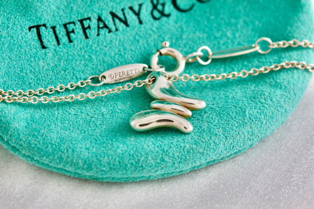 Tiffany & Co. Elsa Peretti Silver Nature Butterfly Pendant Necklace