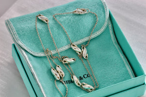 Tiffany & Co. Elsa Peretti Silver Seahorse Link 26" Chain Necklace