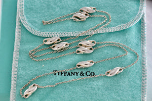 Tiffany & Co. Elsa Peretti Silver Seahorse Link 26" Chain Necklace