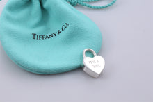 Load image into Gallery viewer, Tiffany &amp; Co. Silver &#39;&#39;Its A Girl&#39;&#39; Heart Padlock Pendant
