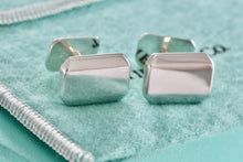 Load image into Gallery viewer, Tiffany &amp; Co. Mens Silver Vintage Rectangle Cufflinks
