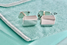 Load image into Gallery viewer, Tiffany &amp; Co. Mens Silver Vintage Rectangle Cufflinks
