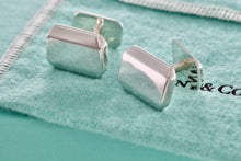 Load image into Gallery viewer, Tiffany &amp; Co. Mens Silver Vintage Rectangle Cufflinks
