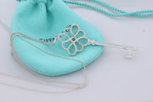 Load image into Gallery viewer, Tiffany &amp; Co. Silver Large Knot Key Pendant Necklace
