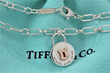 Load image into Gallery viewer, Tiffany &amp; Co. 18K Gold &amp; Silver Small Keyhole Circle Padlock Charm Bracelet
