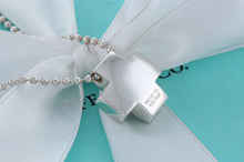 Load image into Gallery viewer, Tiffany &amp; Co. Silver Puffy Cross Beaded Chain Necklace
