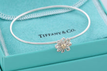 Load image into Gallery viewer, Tiffany &amp; Co. Paloma Picasso Gold &amp; Silver Daisy Flower Hook Bangle Bracelet
