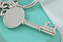 Load image into Gallery viewer, Tiffany &amp; Co. Silver Vintage Oval Key Pendant Keychain
