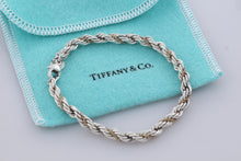 Load image into Gallery viewer, Tiffany &amp; Co. 18K Gold &amp; Silver Rope Chain Bracelet
