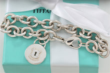 Load image into Gallery viewer, Tiffany &amp; Co. Silver Circle Keyhole Padlock Pendant Bracelet
