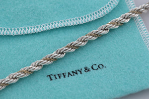 Tiffany & Co. 18K Gold & Silver Rope Chain Bracelet