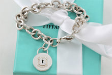 Load image into Gallery viewer, Tiffany &amp; Co. Silver Circle Keyhole Padlock Pendant Bracelet
