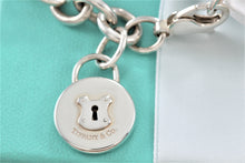 Load image into Gallery viewer, Tiffany &amp; Co. Silver Circle Keyhole Padlock Pendant Bracelet
