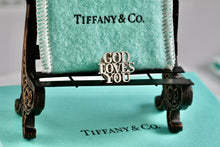 Load image into Gallery viewer, Tiffany &amp; Co. Silver &quot;God Loves You&quot; Pin
