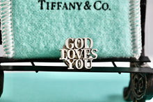 Load image into Gallery viewer, Tiffany &amp; Co. Silver &quot;God Loves You&quot; Pin
