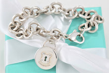 Load image into Gallery viewer, Tiffany &amp; Co. Silver Circle Keyhole Padlock Pendant Bracelet
