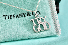 Load image into Gallery viewer, Tiffany &amp; Co. Silver &quot;Try God&quot; Pendant Necklace
