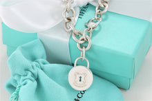 Load image into Gallery viewer, Tiffany &amp; Co. Silver Circle Keyhole Padlock Pendant Bracelet
