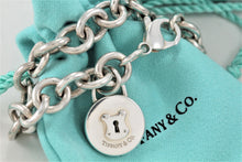 Load image into Gallery viewer, Tiffany &amp; Co. Silver Circle Keyhole Padlock Pendant Bracelet
