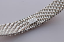 Load image into Gallery viewer, Tiffany &amp; Co. Silver Somerset Narrow Solid Mesh Bangle Bracelet
