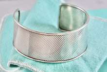 Load image into Gallery viewer, Tiffany &amp; Co. Silver Wide Ribbed Cuff Bracelet Vintage
