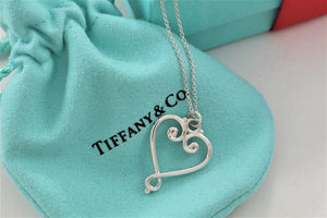 Tiffany & Co. Paloma Picasso Silver Venezia Goldoni Heart Necklace