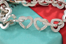 Load image into Gallery viewer, Tiffany &amp; Co. 18K Gold &amp; Silver Heart Link Toggle Closure Bracelet
