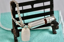 Load image into Gallery viewer, Tiffany &amp; Co. Vintage Silver Tube Whistle Rectangle Tag Keychain
