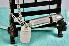 Load image into Gallery viewer, Tiffany &amp; Co. Vintage Silver Tube Whistle Rectangle Tag Keychain
