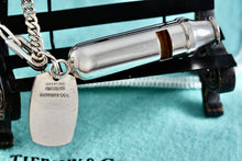 Load image into Gallery viewer, Tiffany &amp; Co. Vintage Silver Tube Whistle Rectangle Tag Keychain
